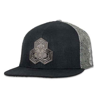 Isomatrix Black Gray Fitted Hat
