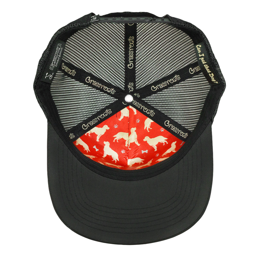Grasswoofs Retriever Black Mesh 501 Snapback Hat