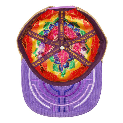 Introspective Projections Chakra Flower Tan Corduroy Snapback Hat