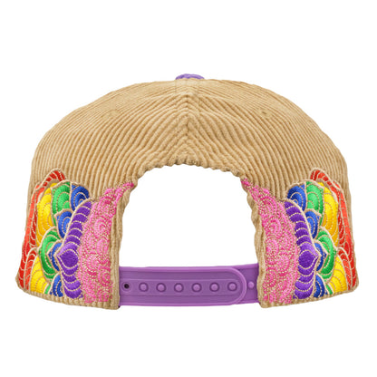 Introspective Projections Chakra Flower Tan Corduroy Snapback Hat