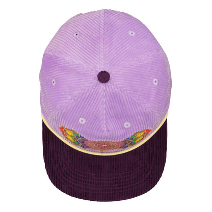 Introspective Projections Chakra Flower Purple Corduroy Unstructured Snapback Hat