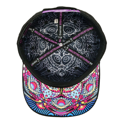 Interstellar Collections Mushroom Black Snapback Hat