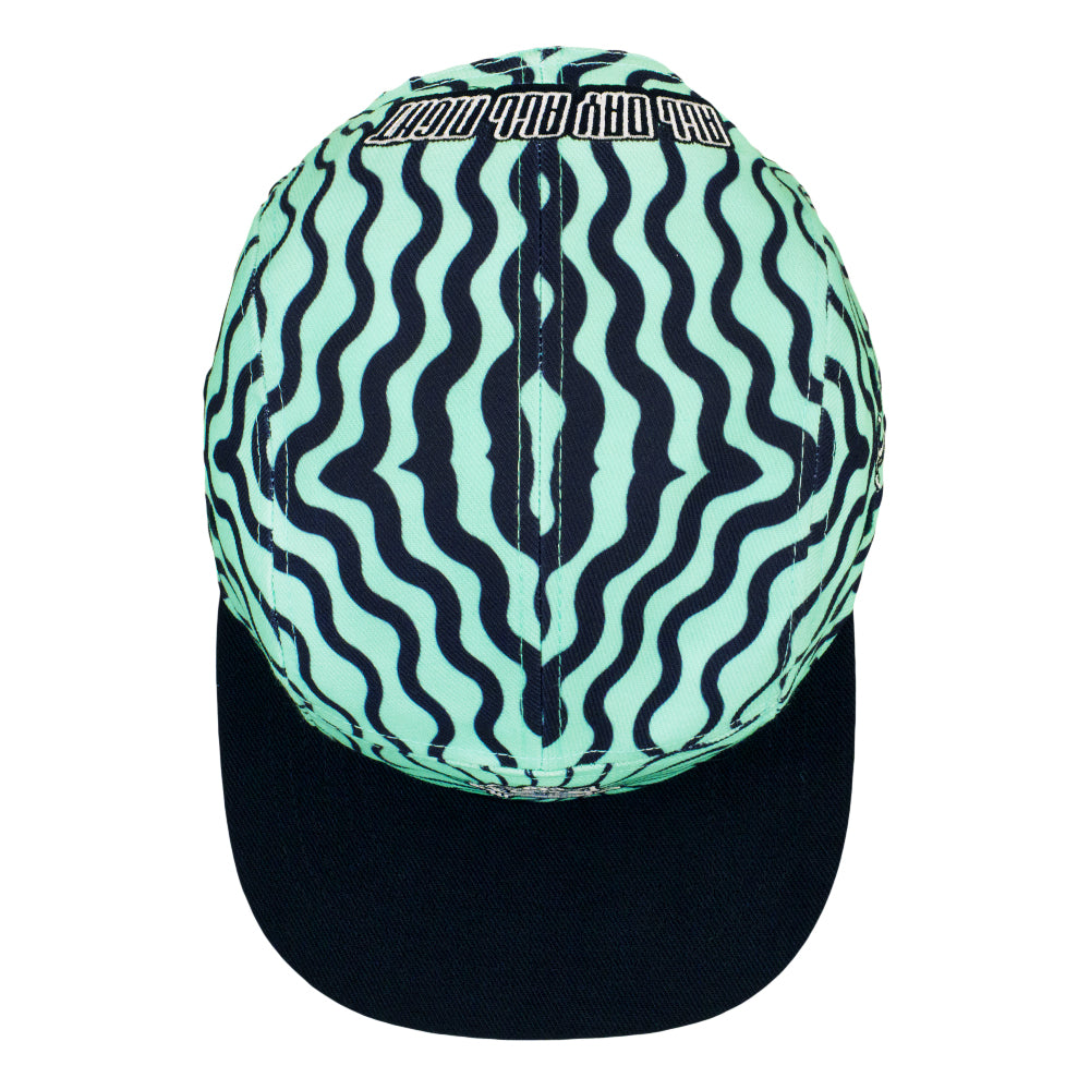 Stylust Cat Teal 5 Panel Snapback Hat