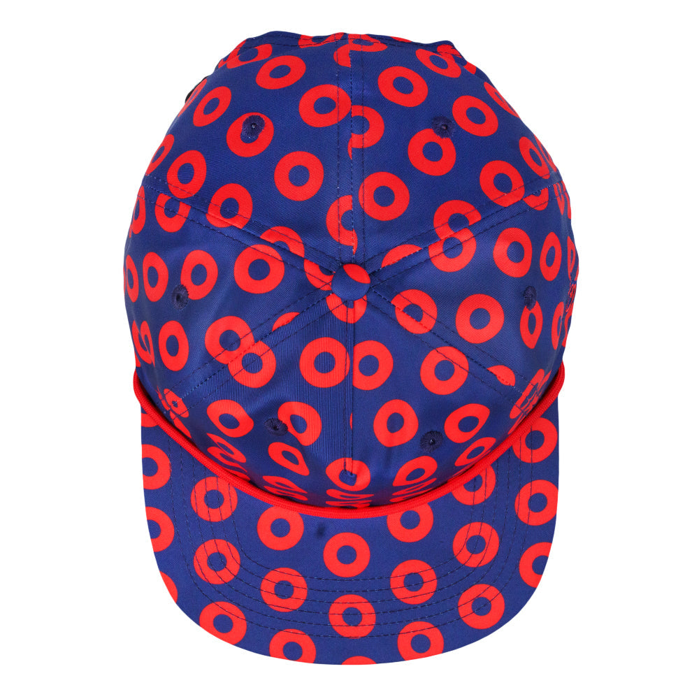 Donut Pattern Navy Unstructured Zipperback Hat