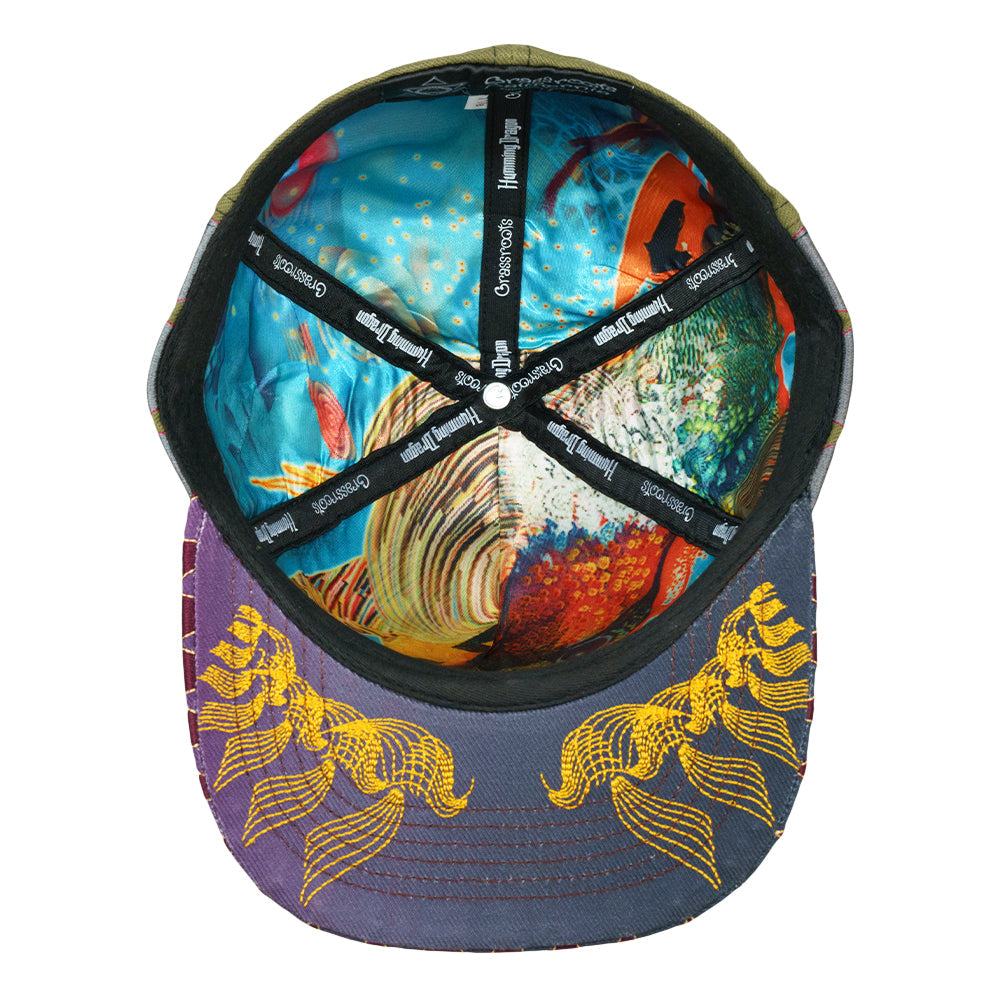 Android Jones Humming Dragon Olive Fitted Hat