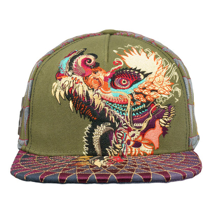 Android Jones Humming Dragon Olive Fitted Hat