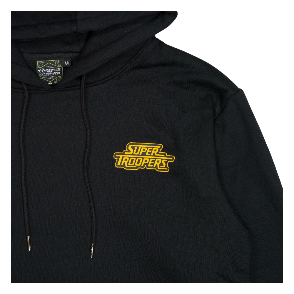 Super Troopers 3 Johnny Chimpo Black Pullover Hoodie