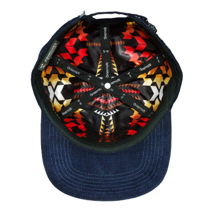 Warrior Roots Navy Corduroy Unstructured Zipperback Hat