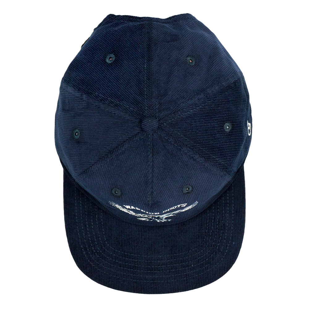 Warrior Roots Navy Corduroy Unstructured Zipperback Hat