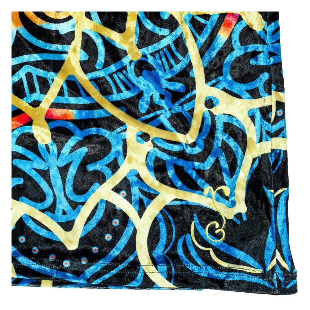 G Sprout Mandala Crushed Velour Shorts