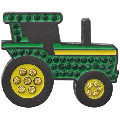 Green Tractor Crystal Ball Marker & Hat Clip by ReadyGOLF