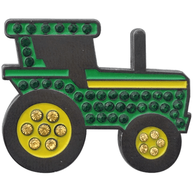 Green Tractor Crystal Ball Marker & Hat Clip by ReadyGOLF