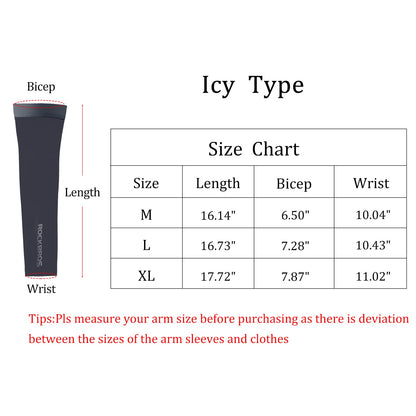 ROCKBROS Sun Protection Arm Sleeves Cooling for Running Golf Fishing Cycling