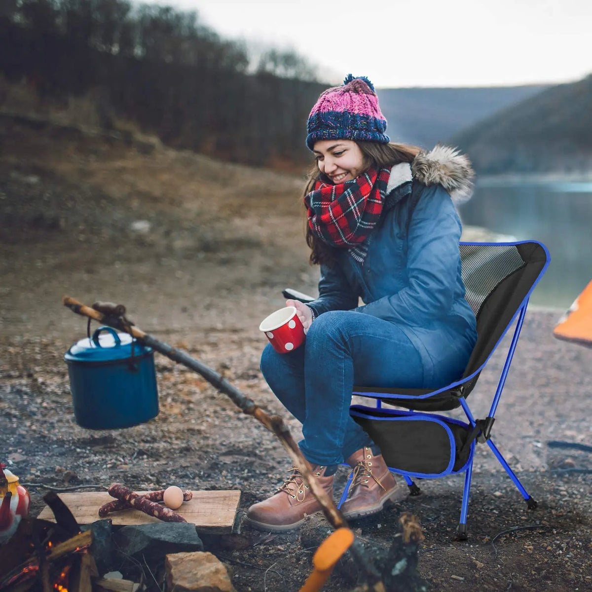 Ultralight Folding Camping Chair Portable & Detachable for Hiking