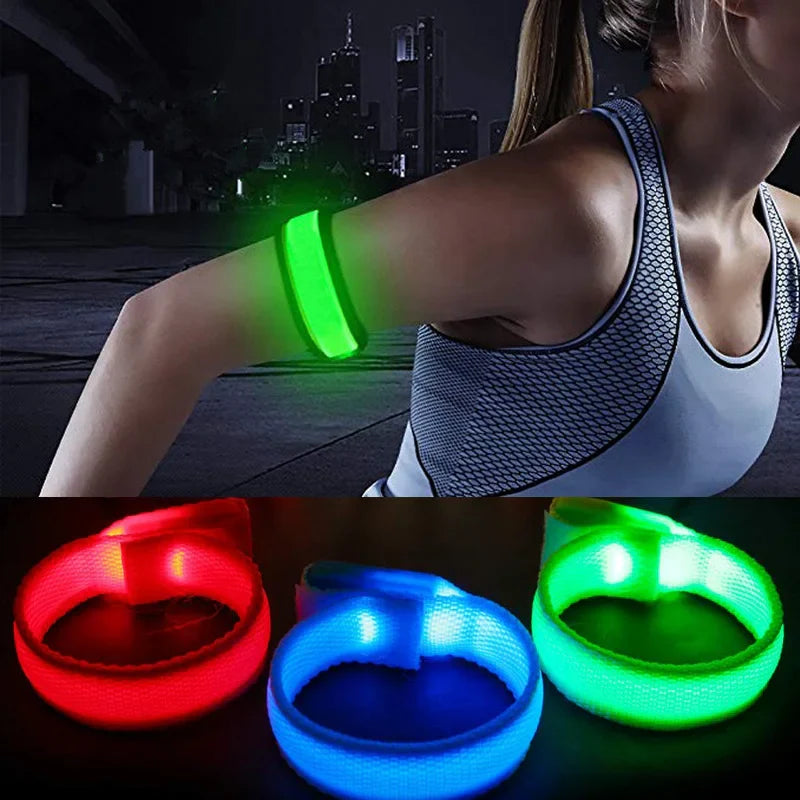 Adjustable LED Wristbands for Runners Joggers & Cyclists