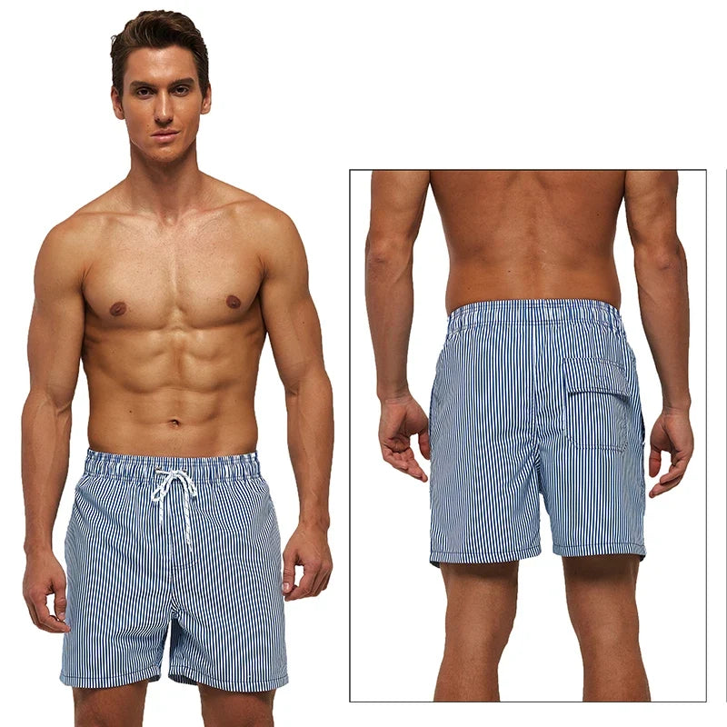 Men's Summer Print Beach Shorts: Swim, Surf & Workout Trunks