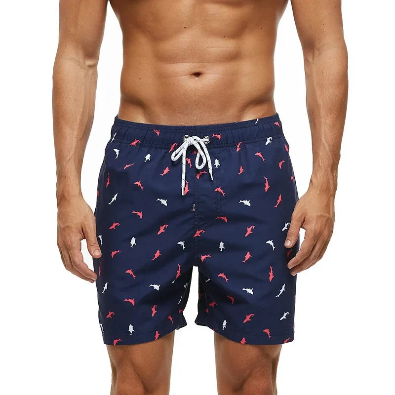 Men's Summer Print Beach Shorts: Swim, Surf & Workout Trunks