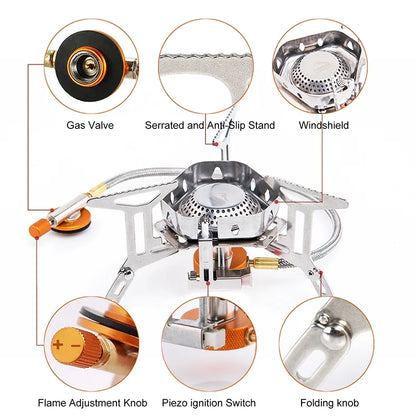Windproof Outdoor Gas Burner & Survival Heater