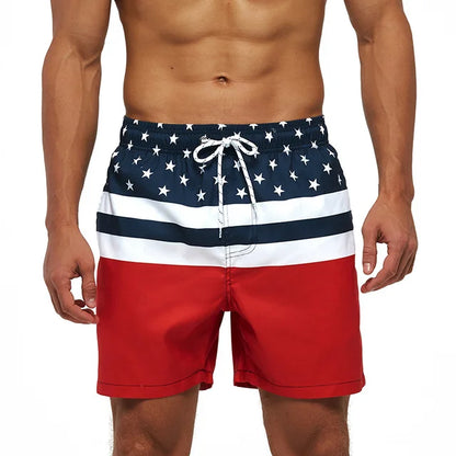Men's Summer Print Beach Shorts: Swim, Surf & Workout Trunks