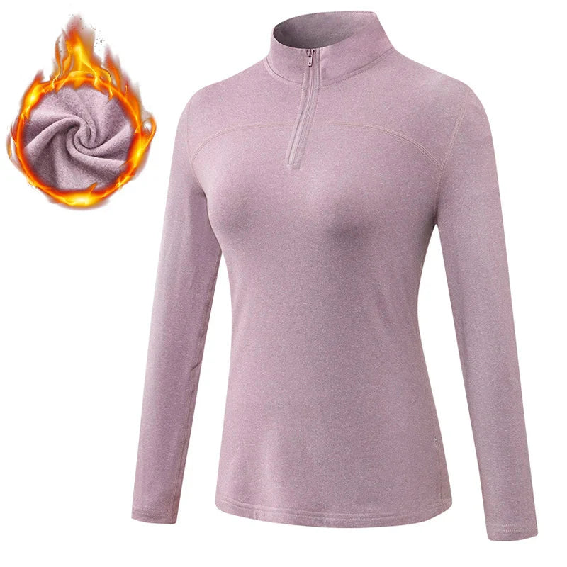 Breathable  Moisture Wicking Sports Top with Zipper