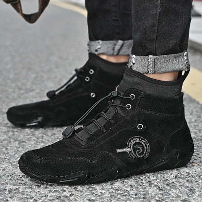 Conquer Winter in Style: Men's Leather Snow Boots