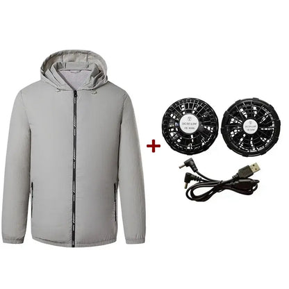 Summer Essentials Portable USB Electric Fan Cooling Jacket for Men