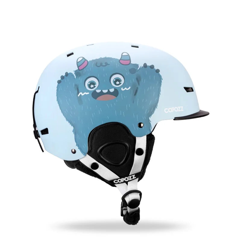 Kids Ski Helmet  Cartoons  Integrally Molded  Safety