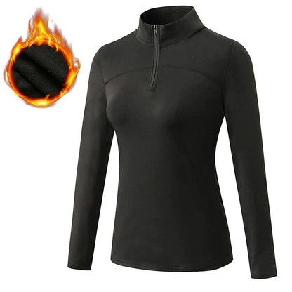 Breathable  Moisture Wicking Sports Top with Zipper