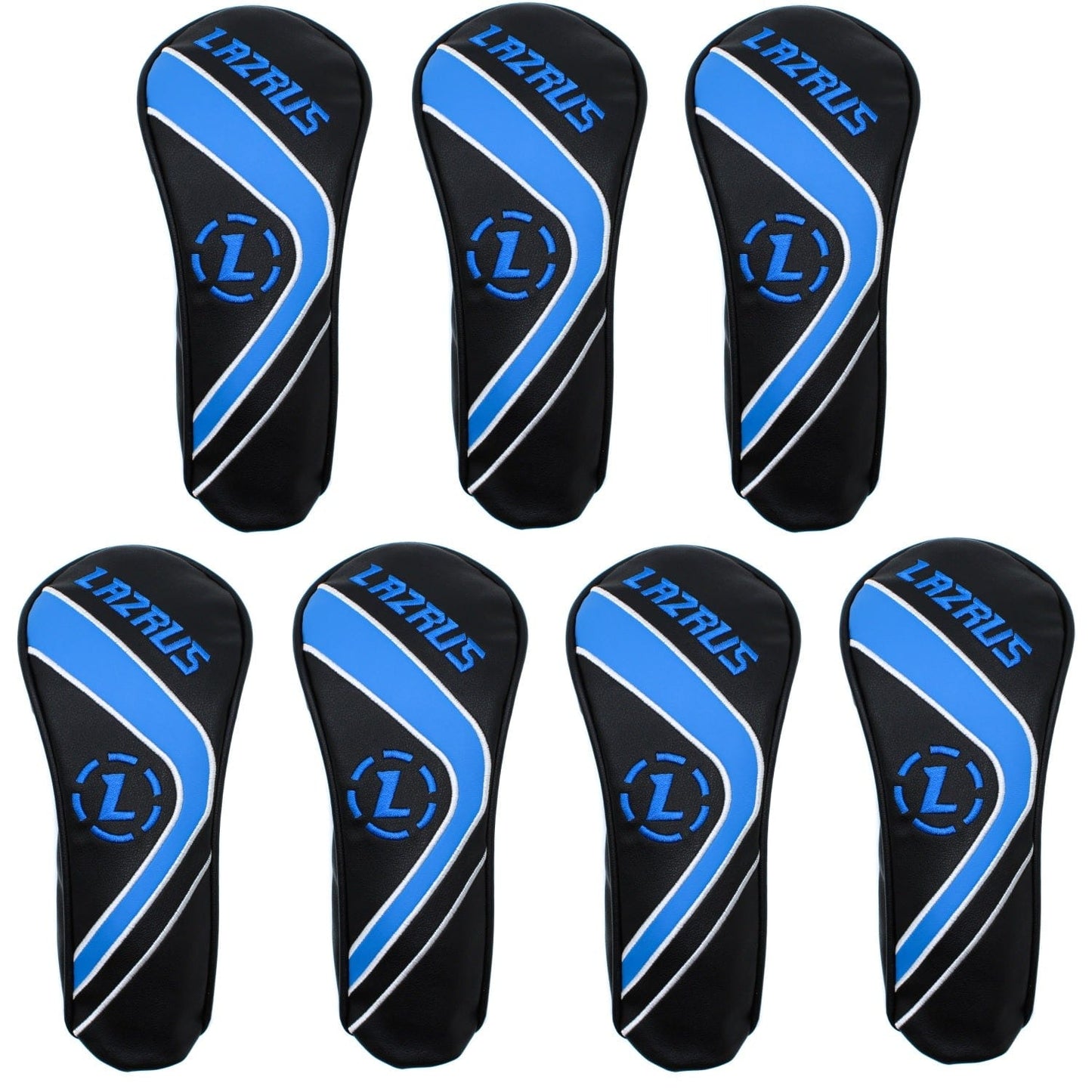 Lazrus Premium Black Hybrid Wood Head Covers | Individuals or Sets