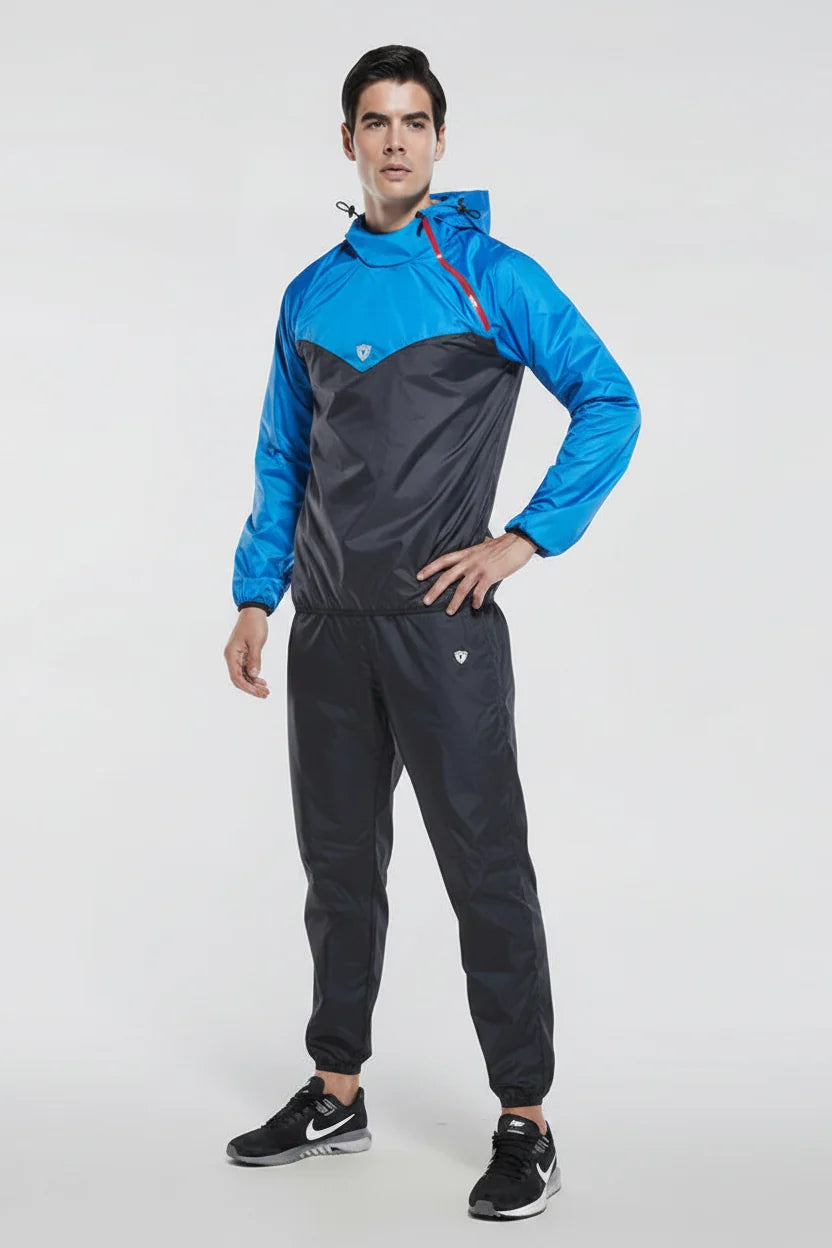 Men's Fitness Sauna Suit Set: Quick Sweat Gym Gear
