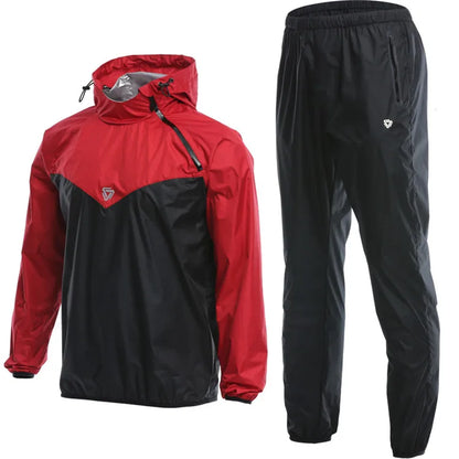 Men's Fitness Sauna Suit Set: Quick Sweat Gym Gear