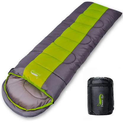 Camping Sleeping Bag Lightweight 4 Season Warm & Cold Envelope