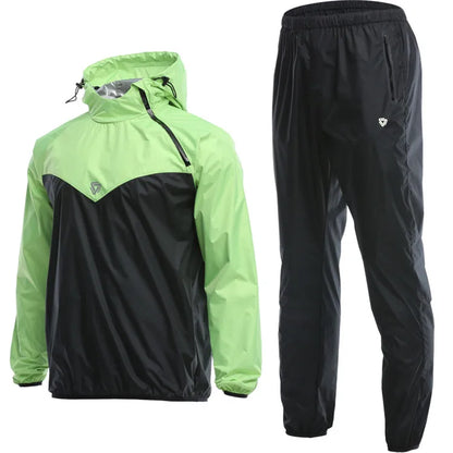 Men's Fitness Sauna Suit Set: Quick Sweat Gym Gear