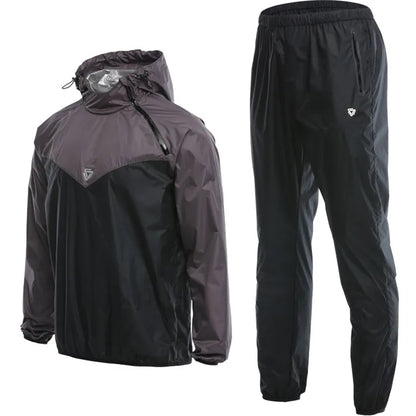 Men's Fitness Sauna Suit Set: Quick Sweat Gym Gear