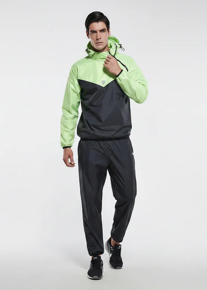 Men's Fitness Sauna Suit Set: Quick Sweat Gym Gear