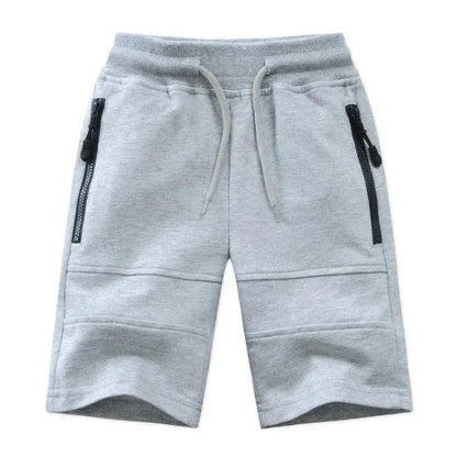 Boys Comfortable Knit Shorts with Zipper Pockets