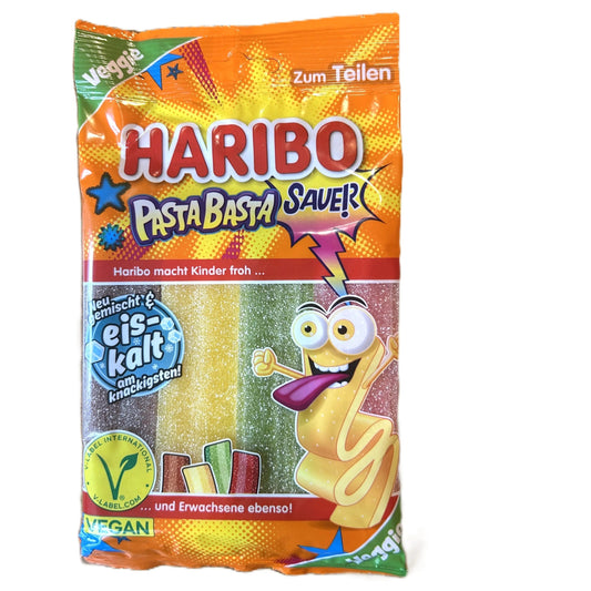 Haribo Pasta Basta Sauer – Vegan German Sour Candy Belts (Germany)