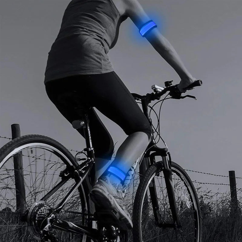 Adjustable LED Wristbands for Runners Joggers & Cyclists