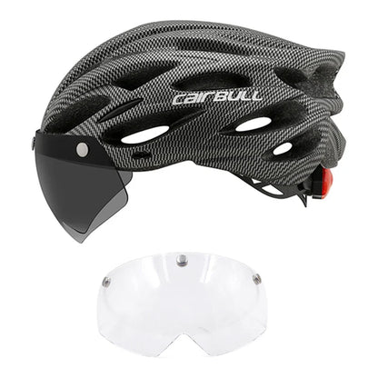 Visored Bike Helmet with LED Light