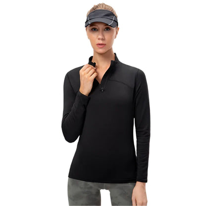Breathable  Moisture Wicking Sports Top with Zipper