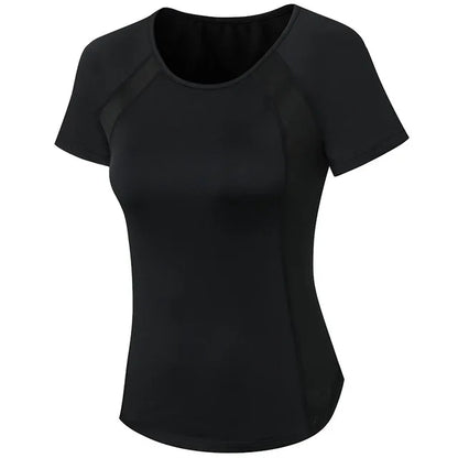 Women's Breathable Mesh Running Shirt   Quick Dry  Elastic Yoga Top