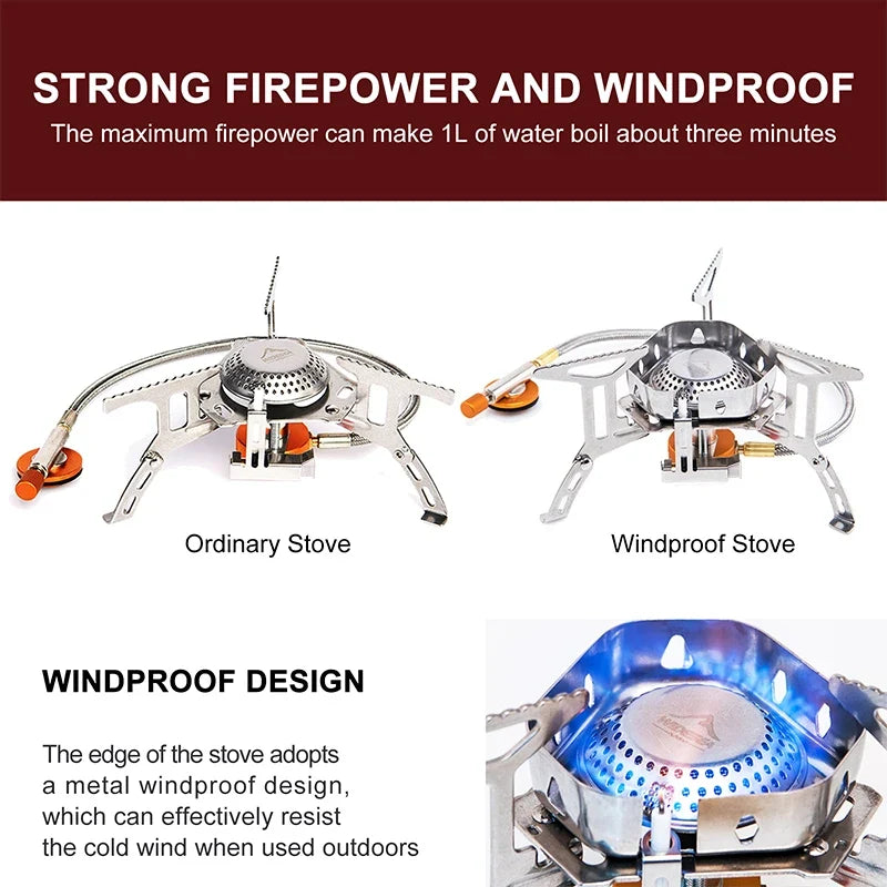 Windproof Outdoor Gas Burner & Survival Heater