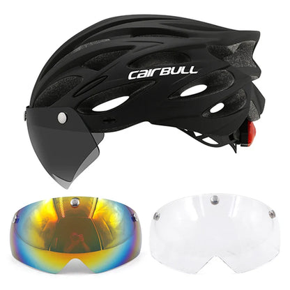 Visored Bike Helmet with LED Light