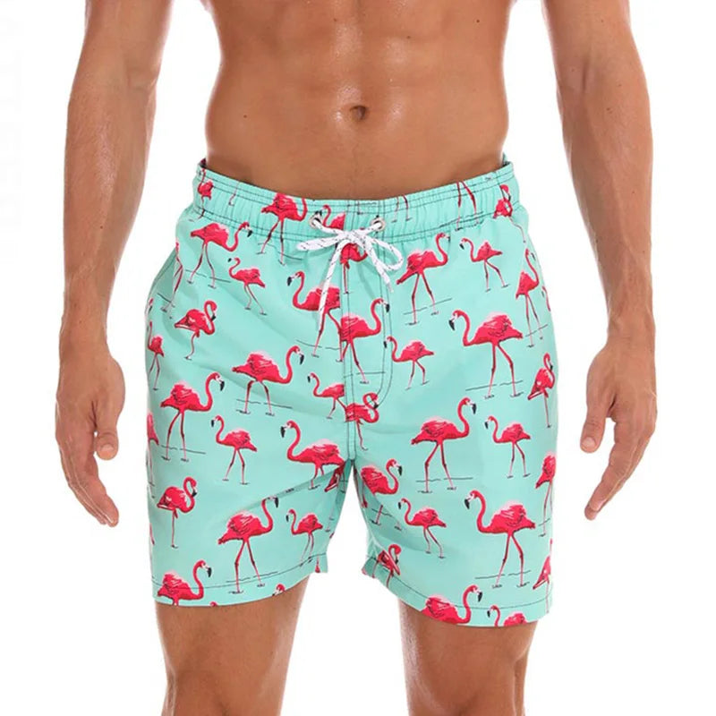 Men's Summer Print Beach Shorts: Swim, Surf & Workout Trunks