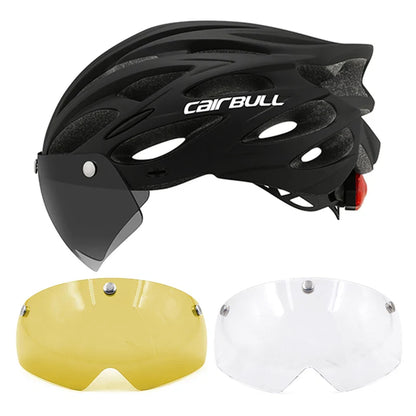 Visored Bike Helmet with LED Light
