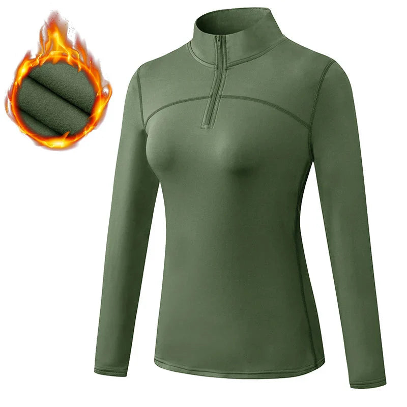 Breathable  Moisture Wicking Sports Top with Zipper
