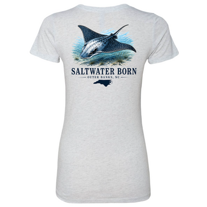 Outer Banks, NC Eagle Ray Women's Triblend Tee