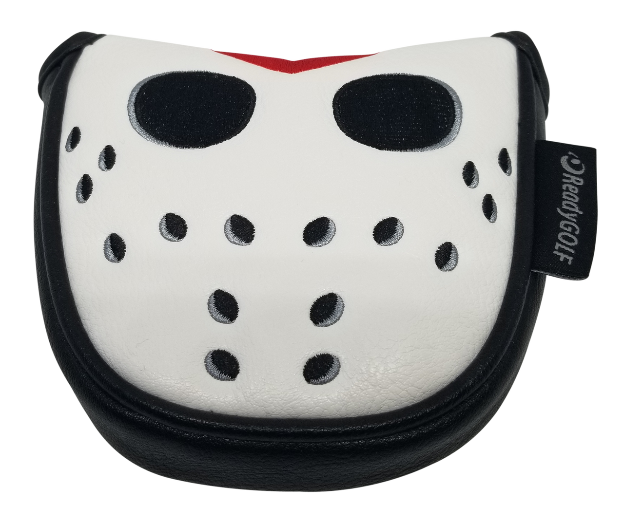 Hockey Goalie Mask Embroidered Mallet Putter Cover by ReadyGOLF