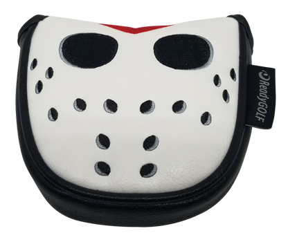 Hockey Goalie Mask Embroidered Mallet Putter Cover by ReadyGOLF