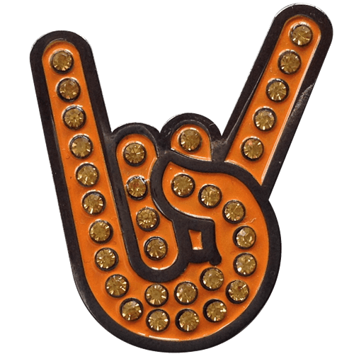 Hook 'Em Horns Hand Gesture Crystal Ball Marker & Hat Clip by ReadyGOLF